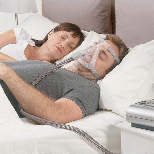 Maschere CPAP a pieno facciale con copricapo, gomito/pezzo girevole e cuscino 1