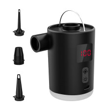 Portable Air Pump for Inflatables Air Pump for Pool Floats Rechargeable Compressor with LED Light for Camping, Kids' Sleepovers, Backpacking Trips