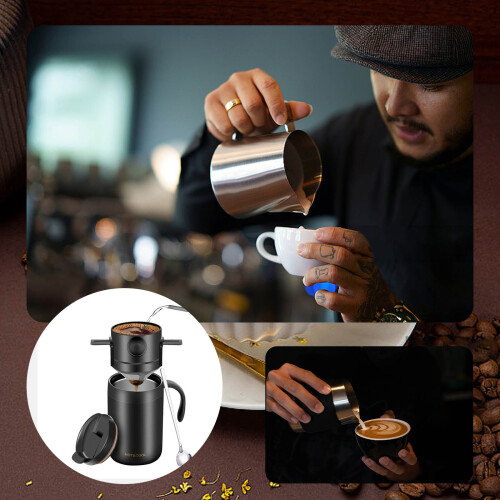 Transportables, makelloses Kaffee-Untersuchungsset,-Weiß 1