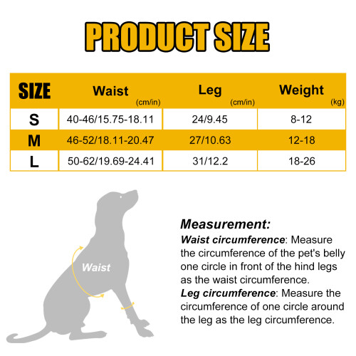 Dog Rear Leg Mobility Aid Lifting Harness Machine Washable-M 2