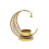 Multipurpose Ramadans Metal Hollowout Moon Shape-gold 1