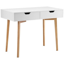 Scrivania piccola - DUOKU - KLCH-03 - Con cassetti - MDF - Bianco