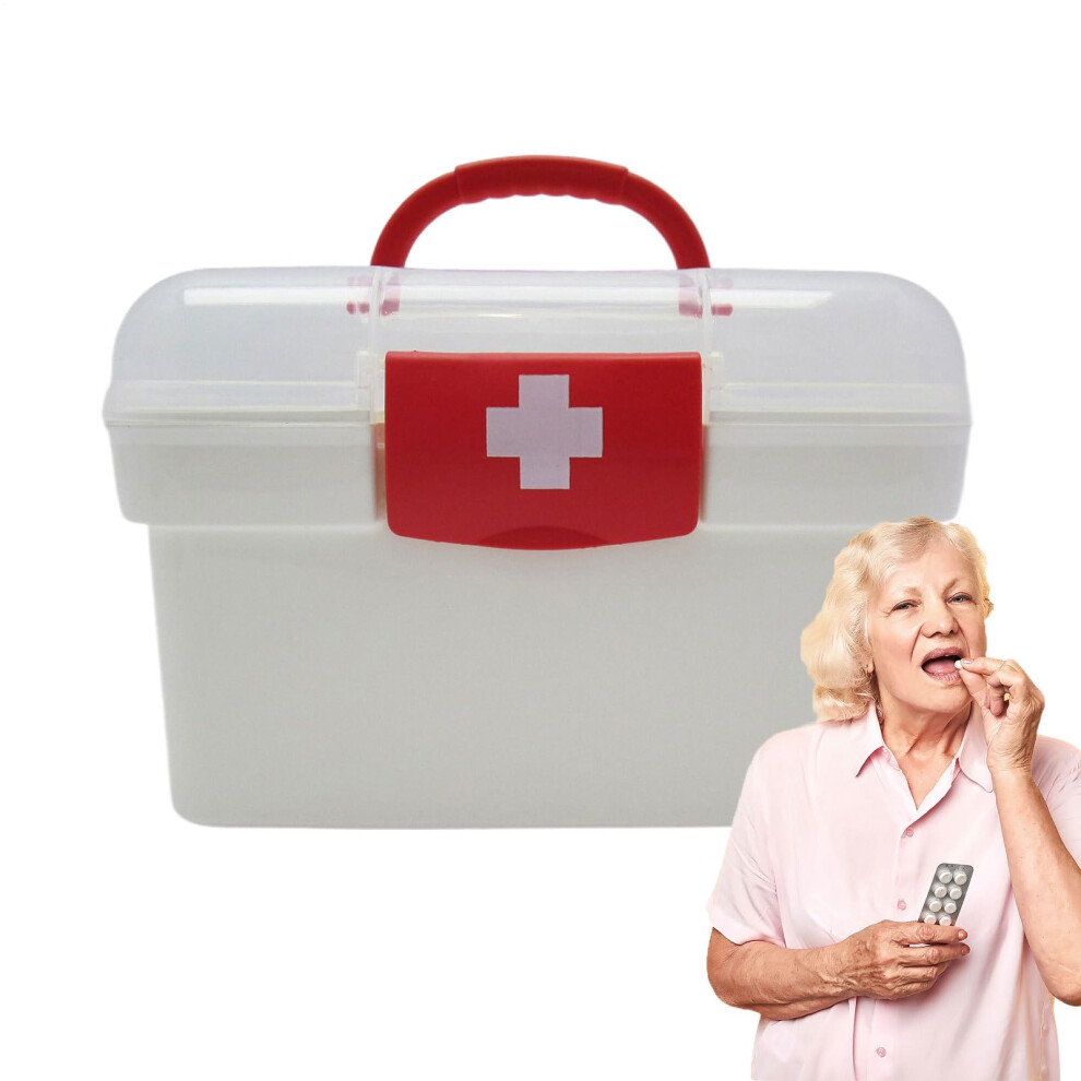 Medicine Box  Medicine Organiser for Home  Medicine Storage Container with Removable Drawer Household Pill Aids for Home, Travel and Dormitories