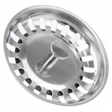 Kurv til vask, rustfritt stål, ekte rustfritt stål, vanntett forsegling, passer til standard vasker, mot tilstopping, enkel rengjøring, tåler