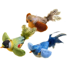 3Pcs Electronic Interactive Flying Bird Cat Toy Flapping Wings,Sparrow Flapping Toy