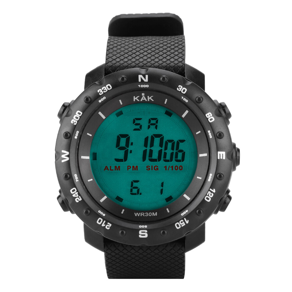 Sports Wrist Watch Water Resistant Shock Resistant Lap Memory Stopwatch Count Down Timer Daily Alarm Sleep Monitor Pedometer Mode Backlight Microfiber 9486358092415