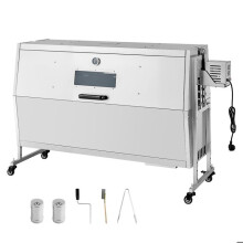 Churrasqueira a Carvão-Duoku com Capacidade de 60 kg, Equipado com um Espeto Elétrico de 38 W, Espeto em Aço Inoxidável