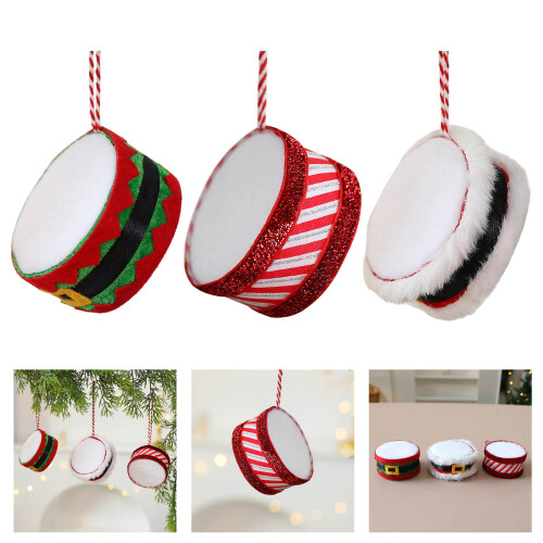 Weihnachtstrommel-Ornament, Stoffschaum,-B 2