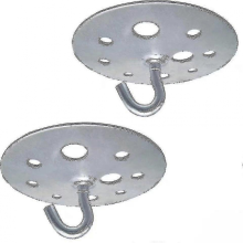 Gancho de techo de metal Ro Base 90 mm para ganchos de araña pesados, 2 piezas
