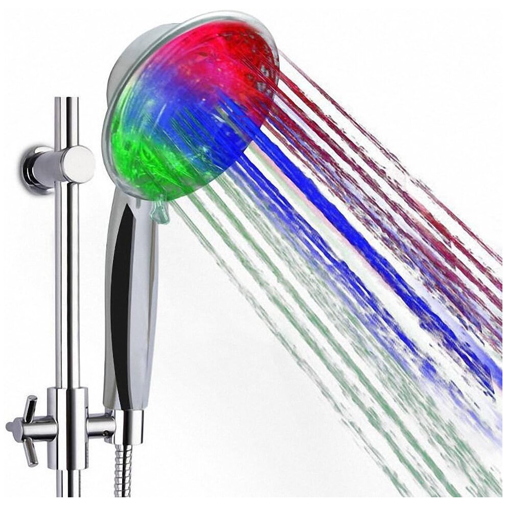 Luxurious Chromotherapy Showerhead, Color-Changing Led, Automatic Color Transition, Air Jet Design, Pressure Boost, 2 Water Modes For Relaxing Experie 9139052088450