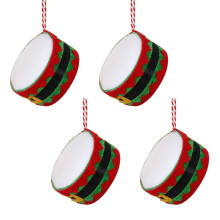 4 Stück Stoff- und Schaumstoff-Trommel-Ornamente,-A