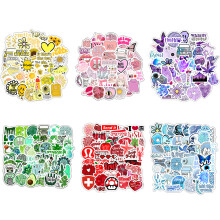 Cool Cute Scrapbook Aesthetic Stickers, 300Pcs Cool Cute Stickers, Cartoon Kids Stickers for Luggage, Laptop, Water Cup, Refrigerator, Desk, Skateboar