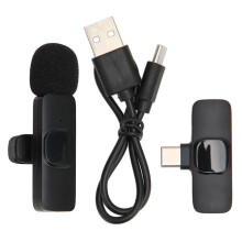 Microfon cu reducere a zgomotului cu sunet clar pentru creatorii de conținut, mini microfon omnidirecțional wireless, lavalieră Bluetooth, plug