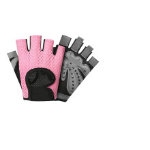 Sport Gloves Gym 1 Pair Breathable Training Gloves for Fitness (XG08Pink, L)