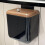 Sliding Lid Kitchen Trash Can Wall Attachable Large Opening Odor 4