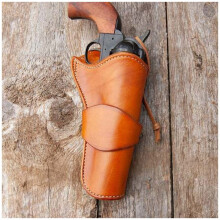Leather Concealed Gun Holster Medieval Steampunk Revolver Holster Western Cowboy Gun Holster Halloween Cosplay Costume Waist Accessories Brown