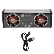 Altavoz Bluetooth portátil con simulación de sonido estéreo multicanal, diseño mecánico transparente, Bluetooth 5.3, iluminación RGB, altavoces