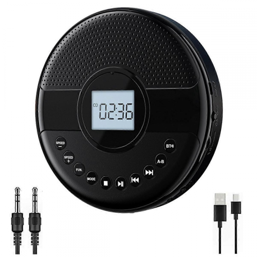 Draagbare cd-speler, Bluetooth cd-speler met dubbele luidsprekers