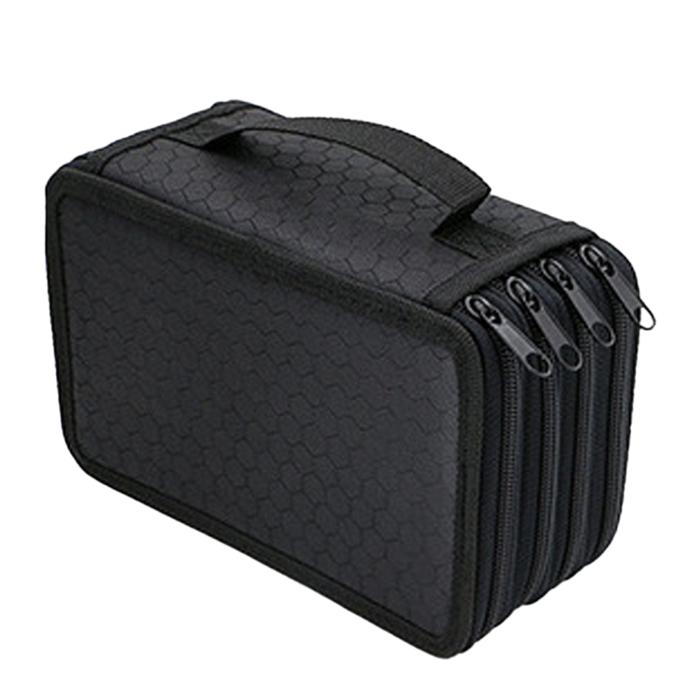Artist's Oasis: Manicure Tool Case with Compartments, Ideal for Color Pencils, Watercolor Pens, and Makeup Brushes, Durable & Portable for Creativ