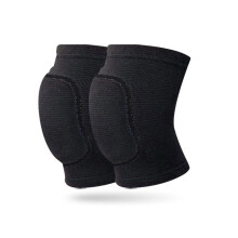 Breathable Elastic Knee Pads, NonSlip Padded Knee Support with Sponge Cushion, for Dancing, Running, Basketball, Football, Hiking (Black, M)