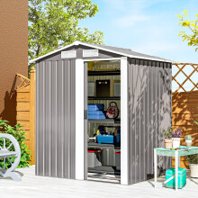 Outsunny 5ft x 4.3ft Outdoor Metal Storage Shed with Sliding Door