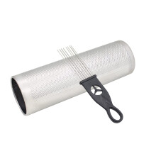 12 x 4 Inch Stainless Steel Guiro Shaker Musical Latin Percussion Instrument Training Tool with Scraper for Concerts Stage Performances and Beginners