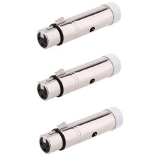 3X Wireless Receiver Female XLR LED Lighting for Stage Party Light, 2.4G ISM DMX512 Controller