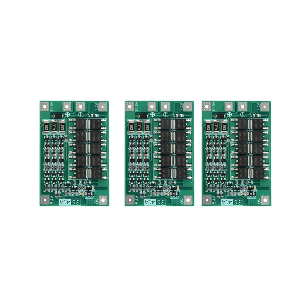 3X 3S 40A Protection Board For Screwdriver 12V Li-Ion 18650 Bms Battery Board With Balance 4712919687260
