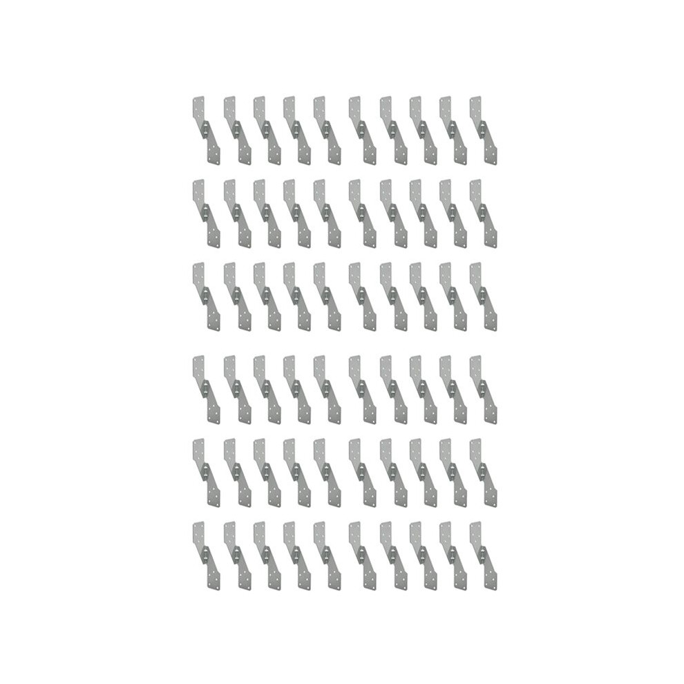 60Pcs Strong-Tie H2.5a, Hot-Dip Galvanized Steel Heavy Duty Hurricane Tie, Hurricane Straps Trusses/Rafters Ties 4713023141099