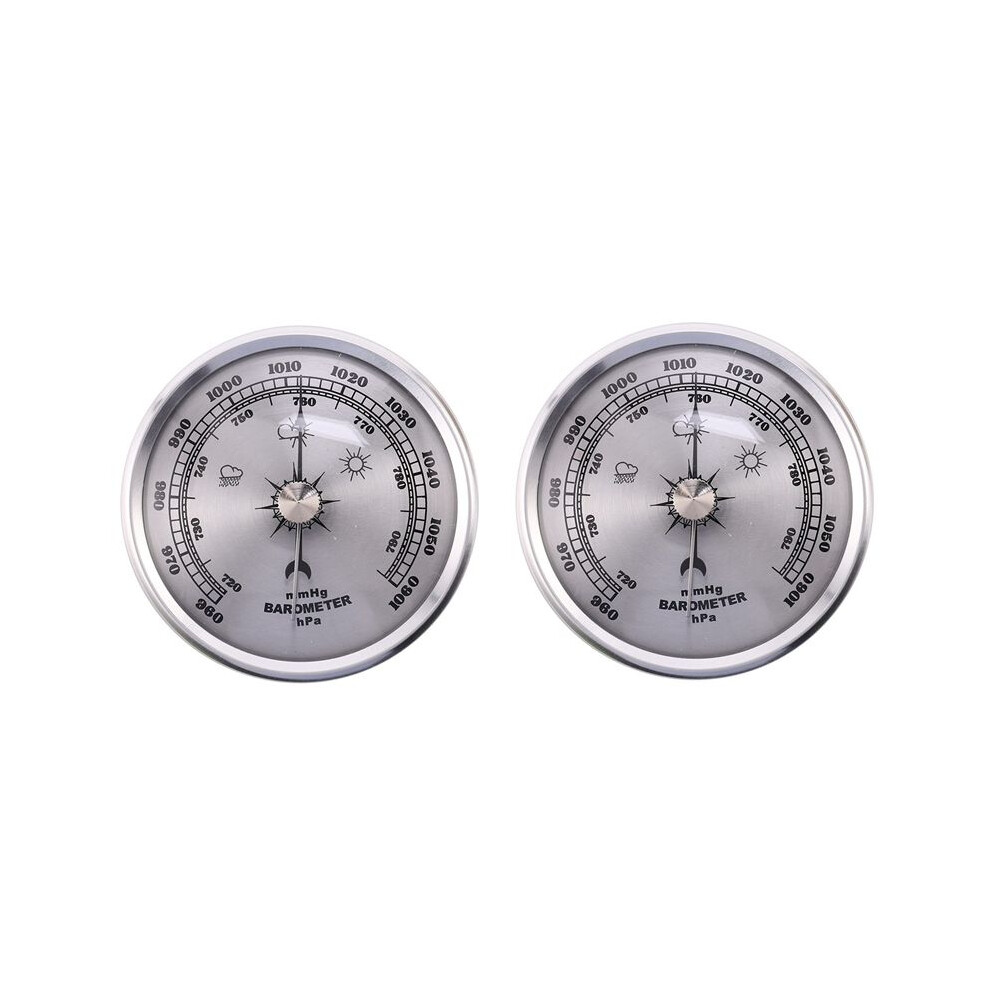 2X for Home Pressure Gauge Weather Station Metal Wall Hanging Barometer Atmospheric Multifunction Thermometer Hygrometer
