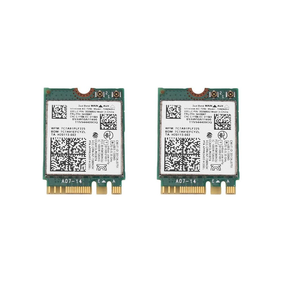 2X 7260Ngw 7260Ac Wifi Card 2.4G/5G Bt4.0 Fru 04X6007 For Thinkpad X250 X240 X240s X230s T440 W540 T540 Yoga Y50 4713096280220