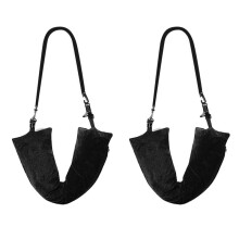 2X Neck Pillow Stuffable with Clothes,Stuffable Neck Pillow for Traveling,Fillable Neck Pillow Extra Storage Black