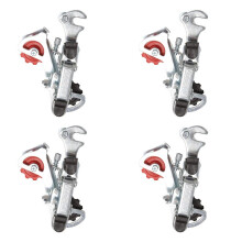 4X Racing Bicycle Part Silver Tone Metal 3-7 Speed Rear Derailleur