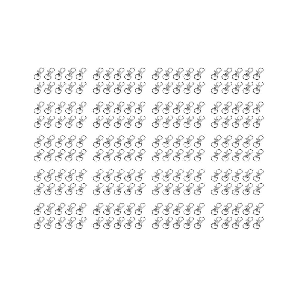 200Pcs Metal Clasp Swivel Trigger Clips Snap Hooks Key Ring Bags Diy Craft Silver 6132555185995