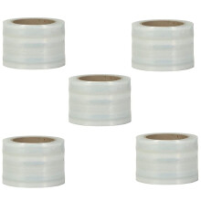 5pcs 3 CM Narrow Banding Stretch Wrap Film Clear/Non-Transparent,Clear Plastic Pallet Shrink Film,200 Metre Long