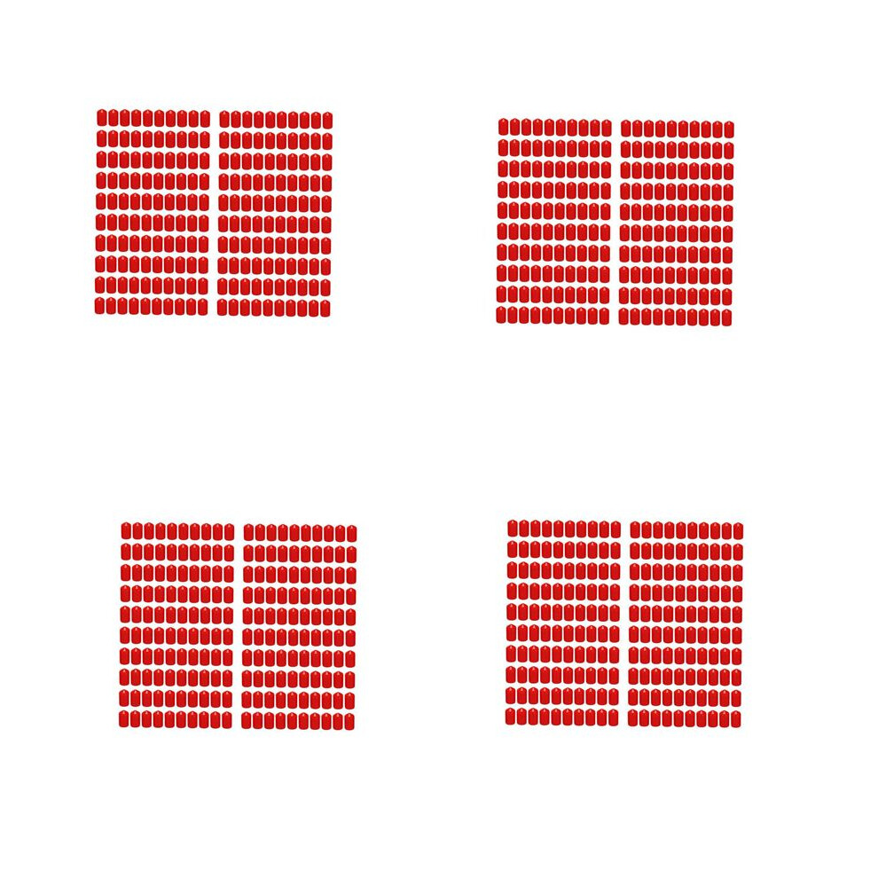 400Pcs Rubber End Caps 9.5Mm Id Pvc Round Tube Bolt Cap Cover Screw Thread Protectors Red 4712358609427