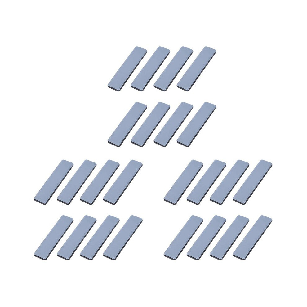 24X Furniture Glides Rectangle Furniture Sliders 25Mm X 100Mm Self Adhesive Furniture Moving Sliders For Floor Protector 6131032375263