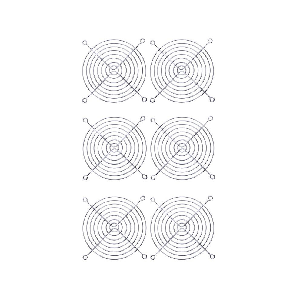 6 X Metal Wire Finger Guard Grill For 120 X 120Mm Computer Case Fan Silver 6133283626743