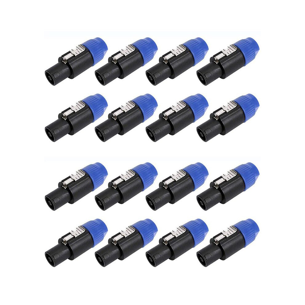 16 Pack Audio Cable Adapter Connectors, 4 Pole Audio Speaker Plug Twist Lock Compatiable With Speakon Nl4fc, Nl4fx 4714144853274