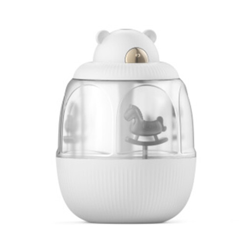 320ML Portable Ultrasonic Air Humidifier Usb Carousel-White