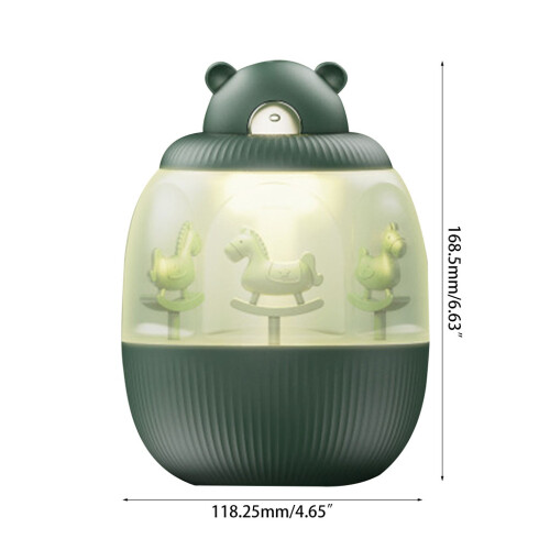 320ML Portable Ultrasonic Air Humidifier Usb Carousel-White 2