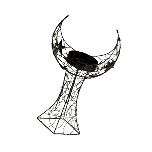 Iron Moon Tower Tealight Candle Holders Middle Eastern-Black