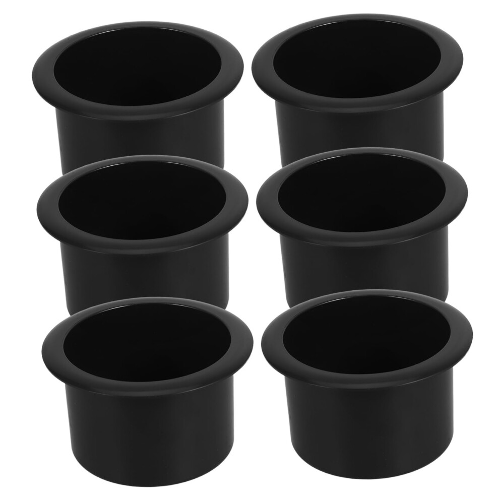6 Pieces Sofa Cup Holder Vehicle Cup Holder Couch Drink Holder Change Stylish Mug Holder Drink Holder With Couch Insert Plastic Cup Holder Black Abs 9412369645340