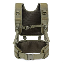 Military Tactical Vest Molle Chest Rig Airsoft Waist Belt Removable Service Belt Army Paintball Equipment Outdoor Hunting Vest (Color: Green)
