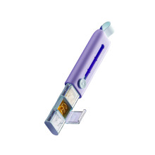 Slide Out Pills Organizers Convenient 3-lavenderpurple