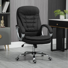 Vinsetto Ergonomic Office Chair Adjustable Height Swivel Wheels, Black