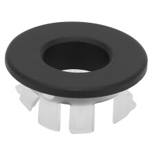 Brass Sink Overflow Trim Ring Round Insert Cap Black Tone, PVD Finish Smooth And Shiny Surface, No Tools Required Easy To Install, Functional Decor Fo