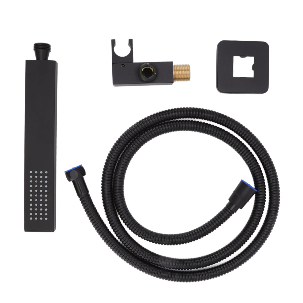 Handheld Shower Set, Matte Black Brass Construction Ensures Durability And Rustproof Performance, High Pressure Shower Head Optimizes Water Flow For A 9139052090729