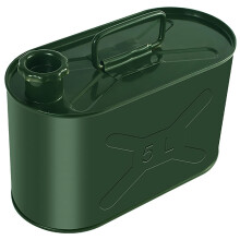 Green Metal Can for Fuel, Petrol, Diesel, Oil, BioEthanol Portable Canister Car Van Lorry Motorcycle Replacement Petrol Oil Tank5L