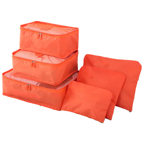 Set di 6 cubi organizer multicolore, organizer da viaggio dal design versatile, leggeri e riutilizzabili per risparmiare spazio, il materiale